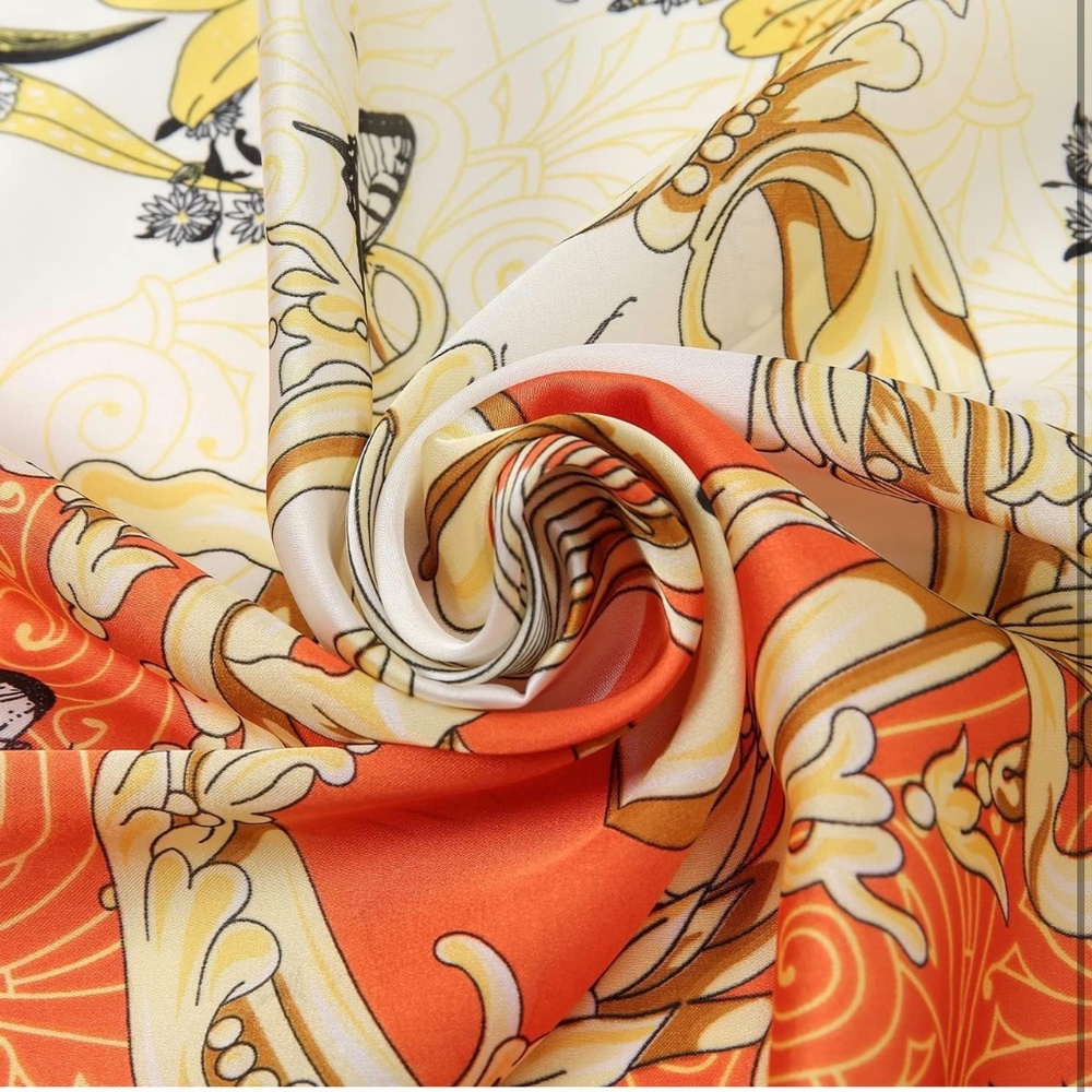Women Head Hair Scarf Like Satin Silk Scarf Sleeping Hair Wrapping Night 27.5" - Picture 6 of 7